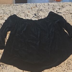 Black Off-Shoulder Women's Top